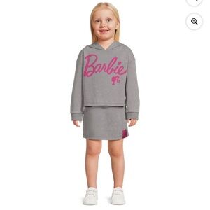 BARBIE | french terry 2pc hoodie & skirt set